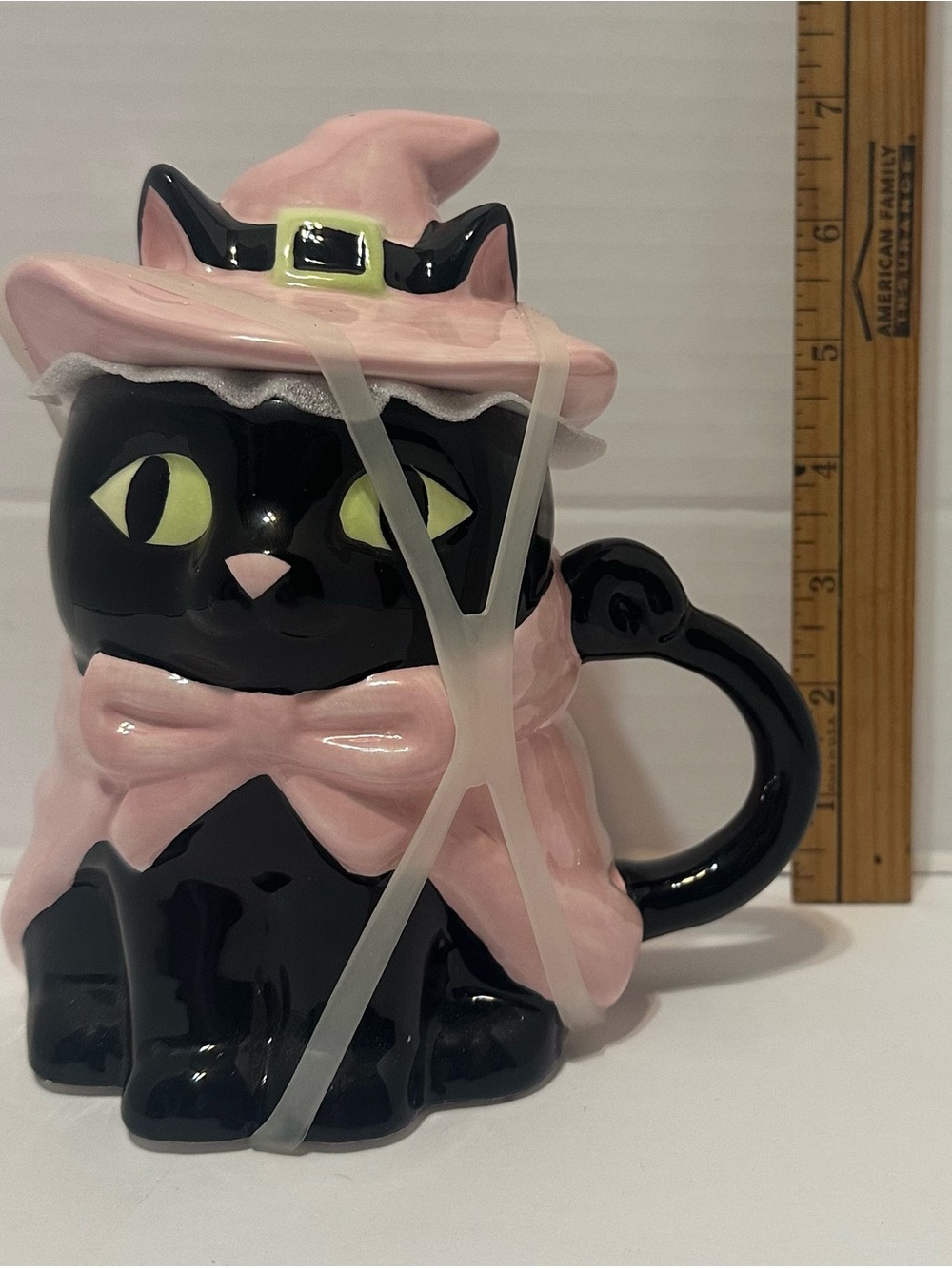 Jack O' Lantern Lane Halloween Witch Cat Ceramic Coffee Tea Mug New